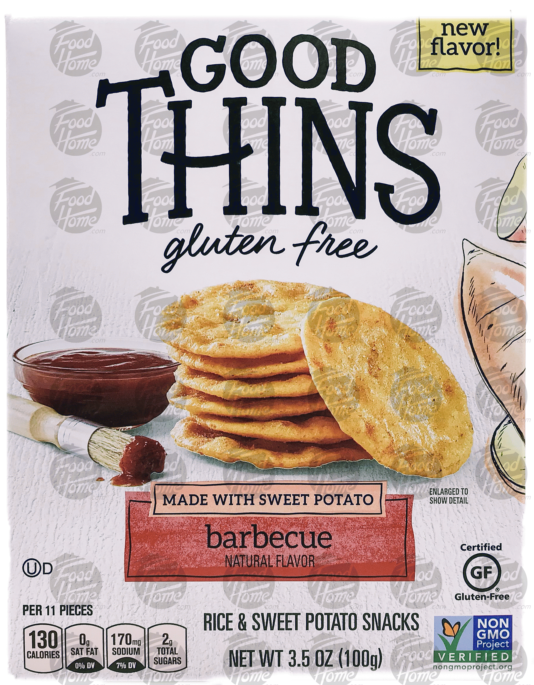 Good Thins  sweet potato crackers, barbecue, box Full-Size Picture